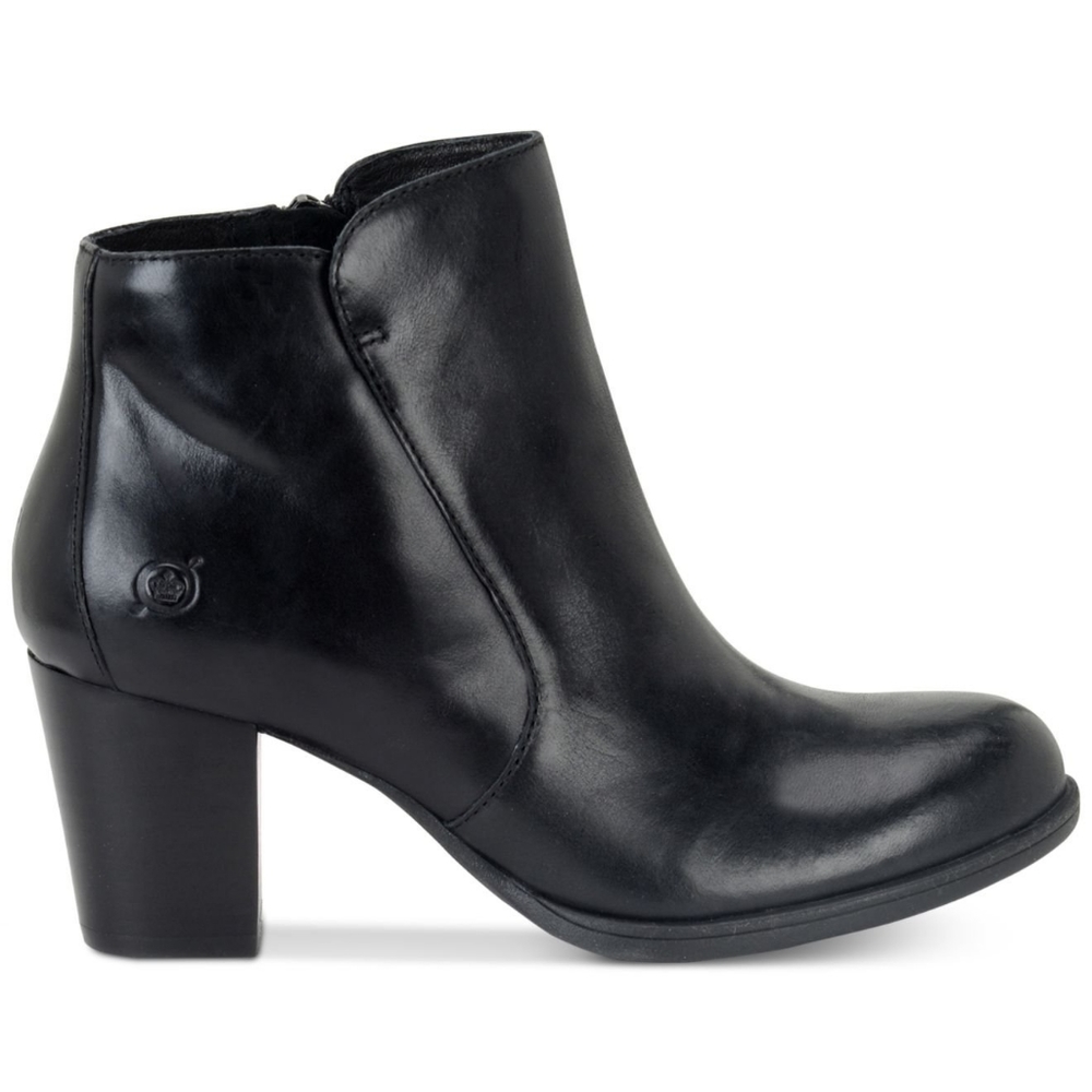 Born Alter leather almond toe ankle booties